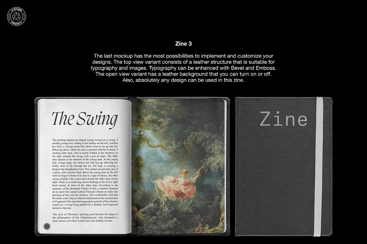 Zine Mockup Pack 4 in 1, a Books & Magazine Mockup by A-Studio (Photo 6 of 17)