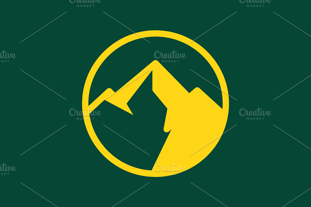 mountain peak summit hiking logo, a Branding & Logo Template by devastd