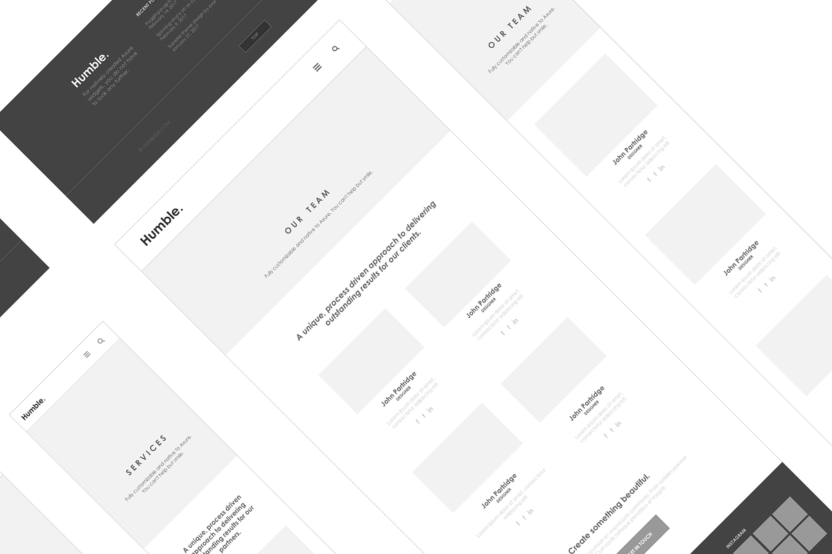 Axure responsive Corporate template3, a Wireframe Template by Humble UX (Photo 3 of 6)