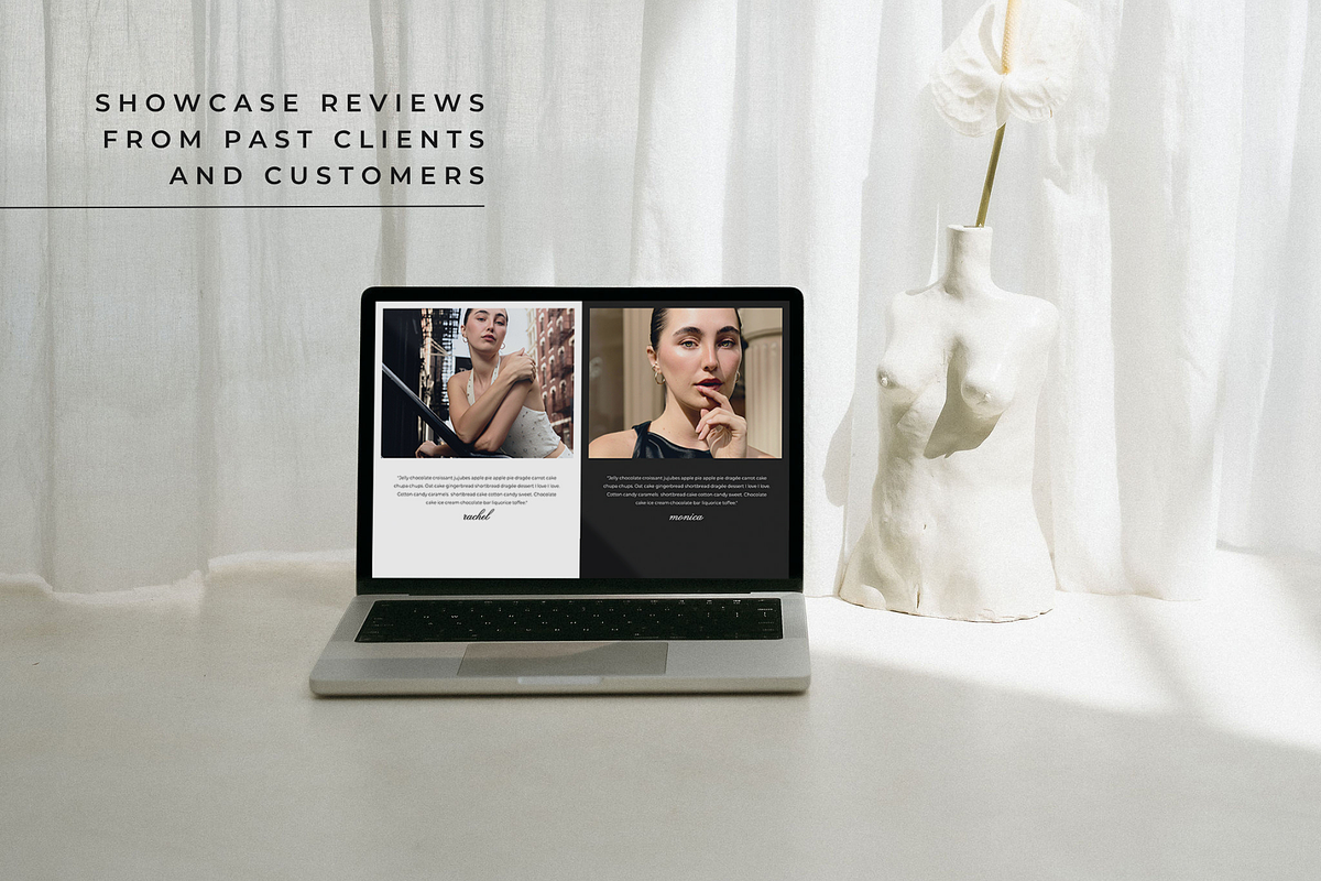 Showit Testimonial Add On Templates, a Landing Page Template by Blush Created (Photo 3 of 16)