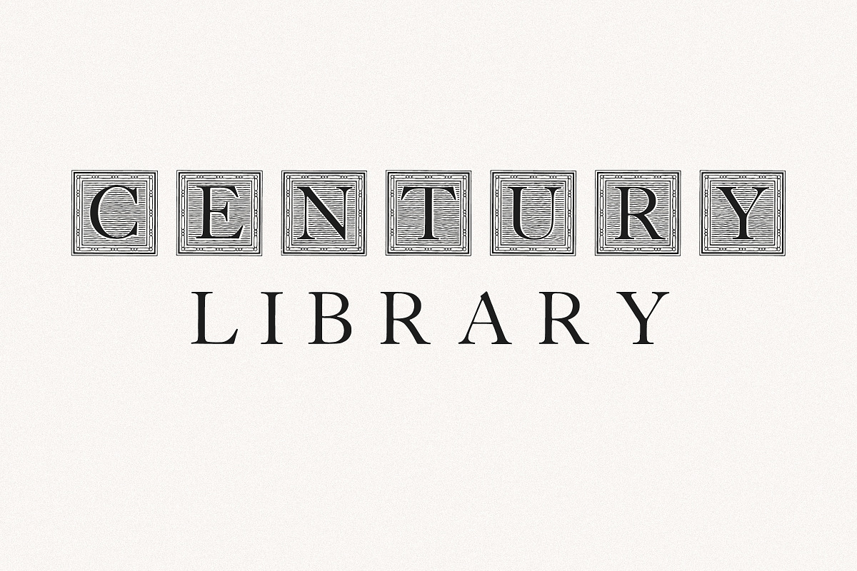 Striped Woodblock Border Font - No07, a Serif Font by Century Library (Photo 4 of 5)
