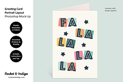 3 Greeting Card Photoshop Mock-Ups, a Print Template by Rocket & Indigo (Thumbnail 5 of 10)