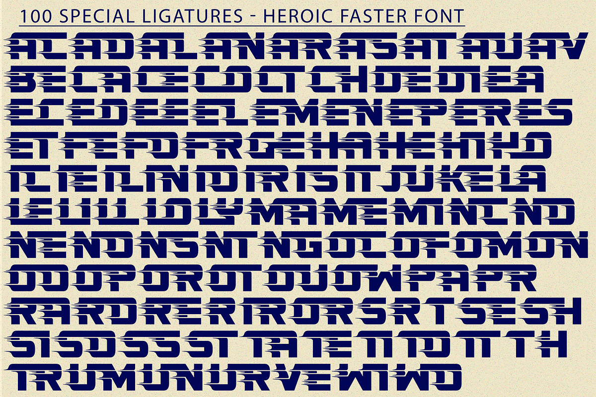 Heroic Faster Font, a Sans Serif Font by 177Studio (Photo 8 of 8)