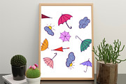 Seamless pattern Happy Umbrellas JPG, an Illustration by NatArt (Thumbnail 4 of 4)