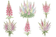 Whimsical Easter Foxglove Clipart, an Illustration by GatewayDesign (Thumbnail 2 of 5)