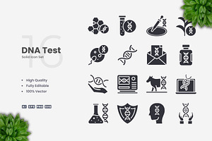 Dna Test Solid Icons