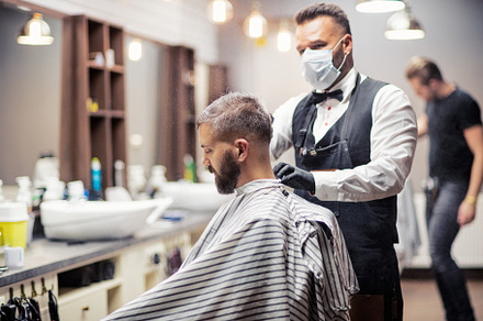 Hipster man client visiting stock photo containing men and males, a Person Photo by HalfPoint
