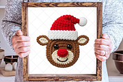 Crochet Rudolph Reindeer PNG, an Illustration by SinaCreation (Thumbnail 4 of 7)