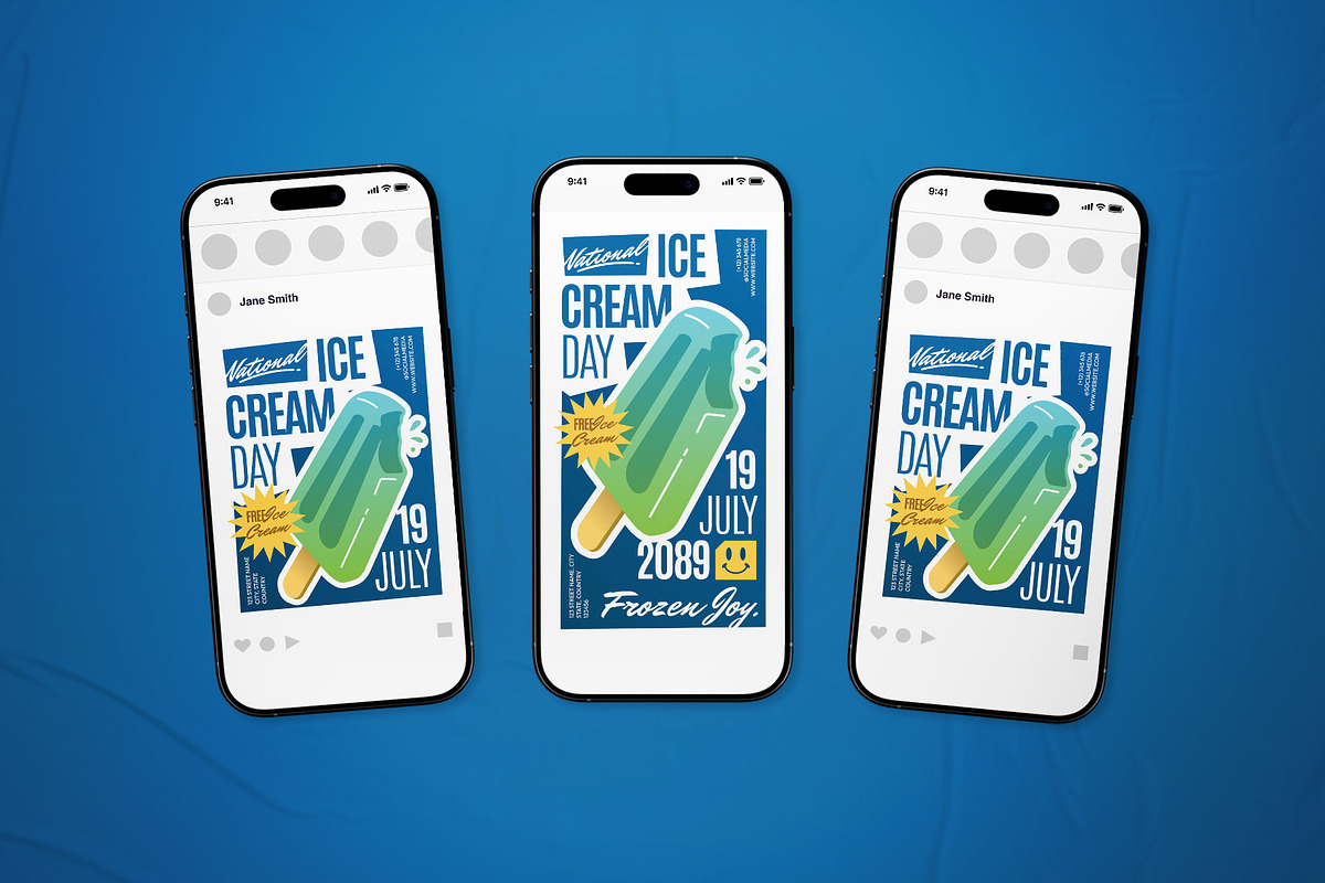 National Ice Cream Day Flyer Set, a Flyer Template by The Good Store (Photo 2 of 2)