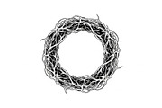 Hand Drawn Wreath Frame Bundle, an Illustration by yasushie (Thumbnail 14 of 51)