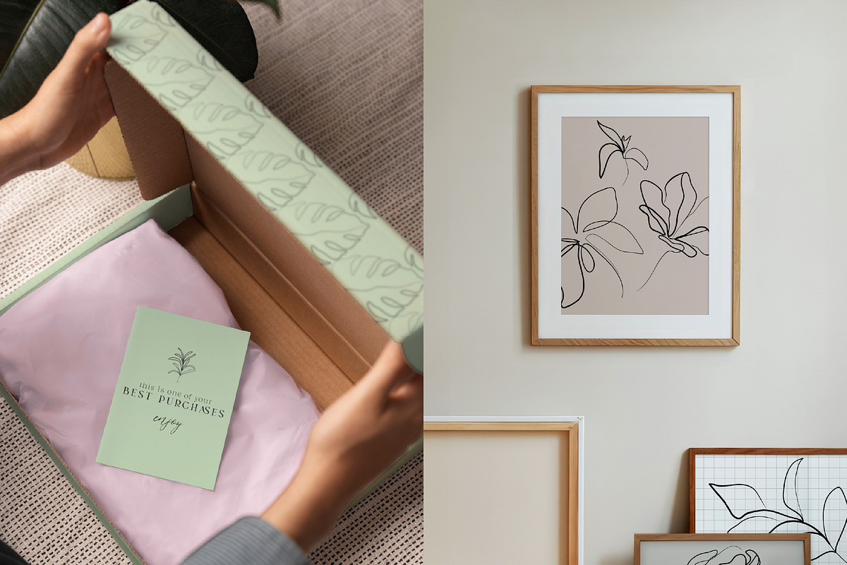 Abstract Minimalist Line Art Flowers, a Decorative Illustration by La Petite Line Art (Photo 9 of 11)