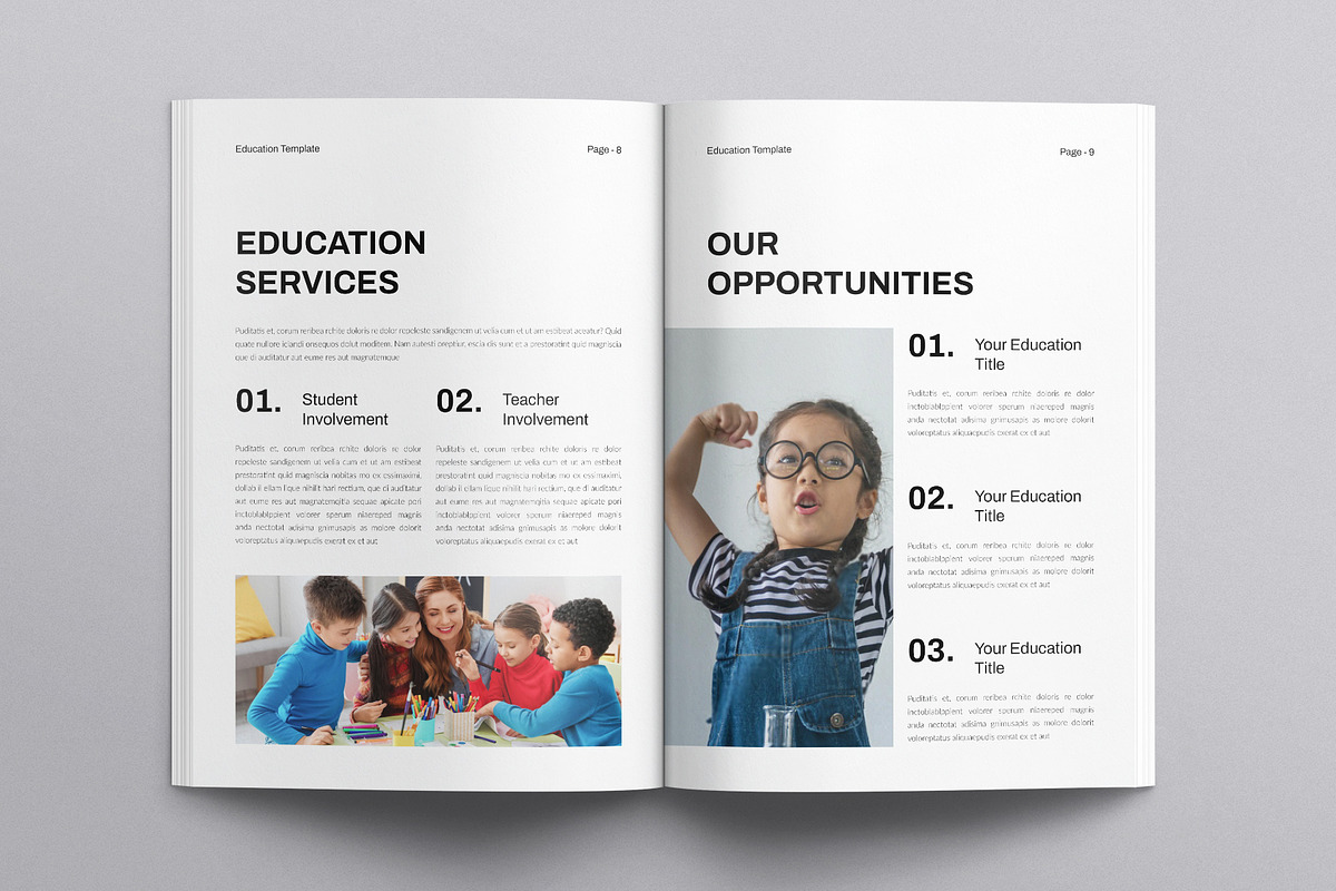 Education Template, a Brochure Template by E-Type (Photo 4 of 7)