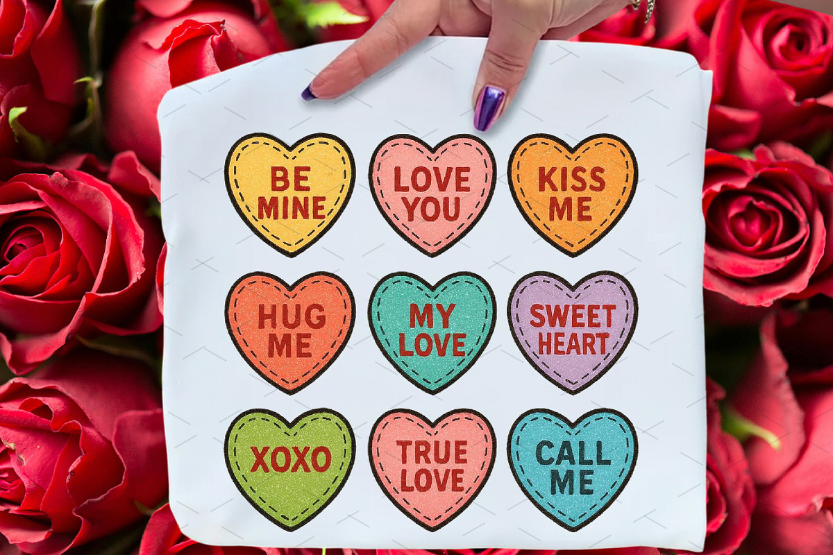Valentine's Candy Heart Sublimation, an Illustration by Libby Wishes (Photo 7 of 7)
