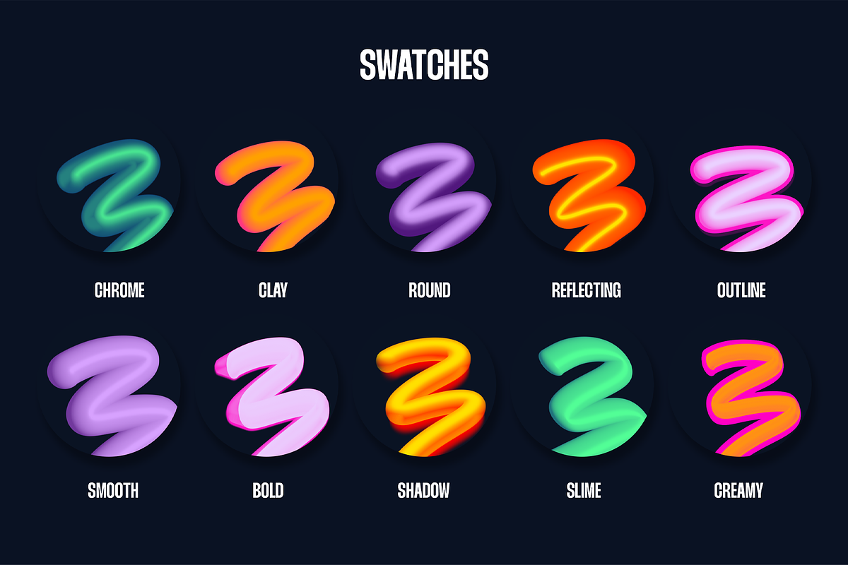 THICK 3D BRUSHES PROCREATE, a Brush Add-On by seamless team (Photo 2 of 6)