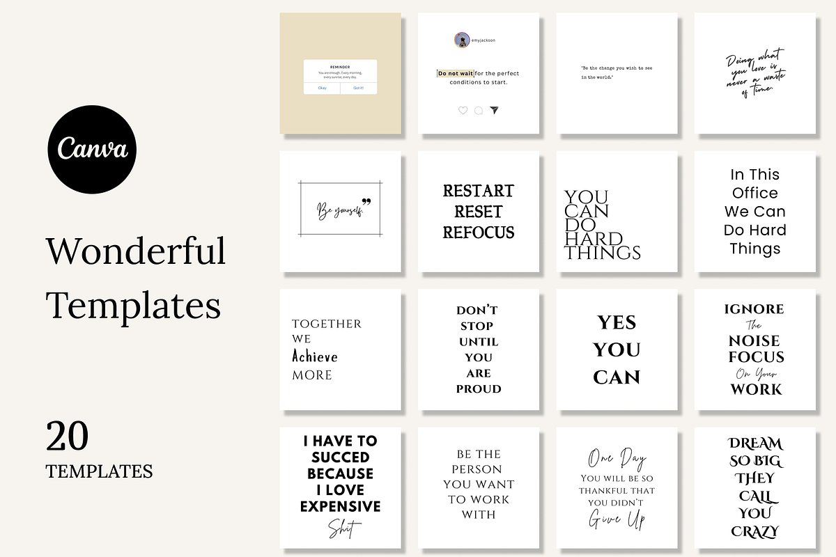 Instagram Inspirational Quotes, a Social Media Template by RB Boutique (Photo 2 of 12)