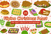 Filipino Christmas Feast Clipart Set, a Food Illustration by Drafts n Doodles (Thumbnail 1 of 3)