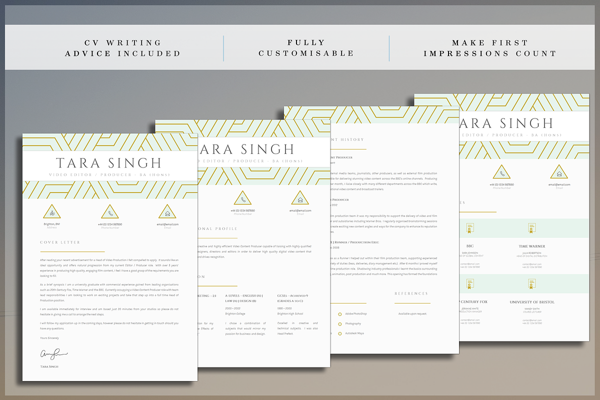 Beautiful CV Template, a Resume Template by introDuice - CV / Resumes (Photo 7 of 7)