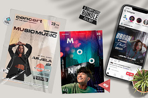 Event Party Flyer & Banner Templates, a Flyer Template by PixelsDesign