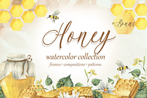 Honey watercolor collection