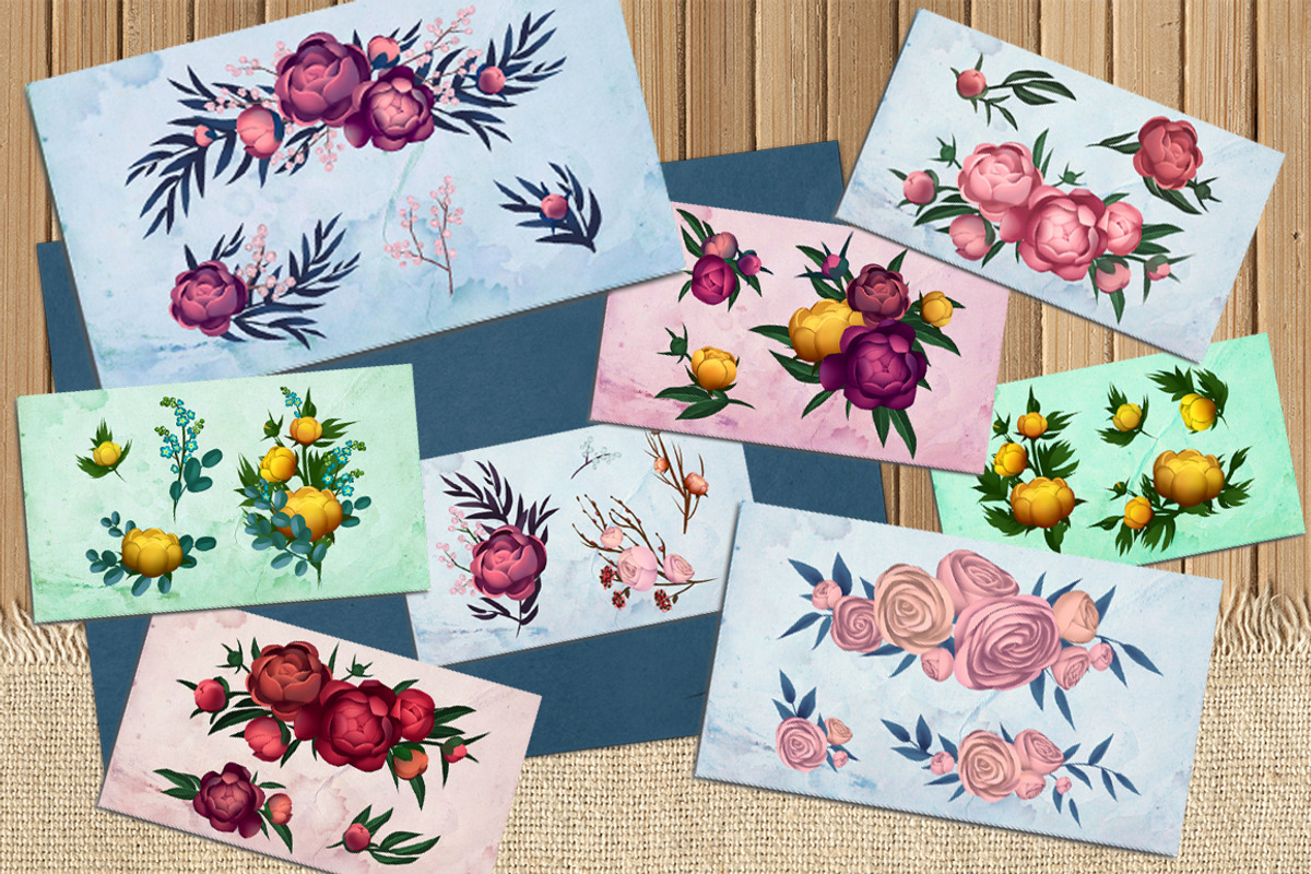 Flower Clipart, a Decorative Illustration by Ira Cvetnaya (Photo 7 of 10)