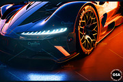 Supercar in the City Illustration, a Wallpaper Graphic by Other Side Art (Thumbnail 7 of 8)