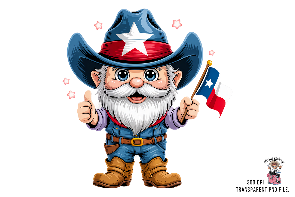 Texas Gnome Sublimation PNG Bundle, a Graphic by Clipart Bloom (Photo 7 of 11)