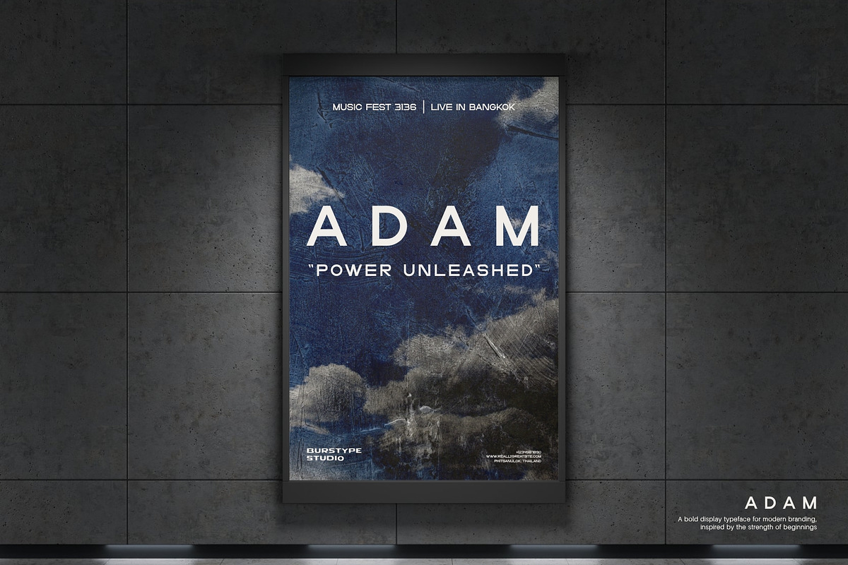 ADAM - Regular Sans Serif, a Sans Serif Font by BURSTYPE (Photo 6 of 10)