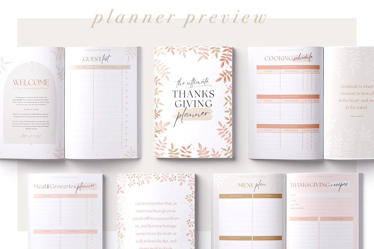 Thanksgiving Planner | PDF & Canva, a Magazine Template by Marigold Studios (Photo 8 of 10)