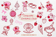 Coquette Cocktail Club - Hand-Drawn, an Object Illustration by Watercolor dreams (Thumbnail 1 of 4)