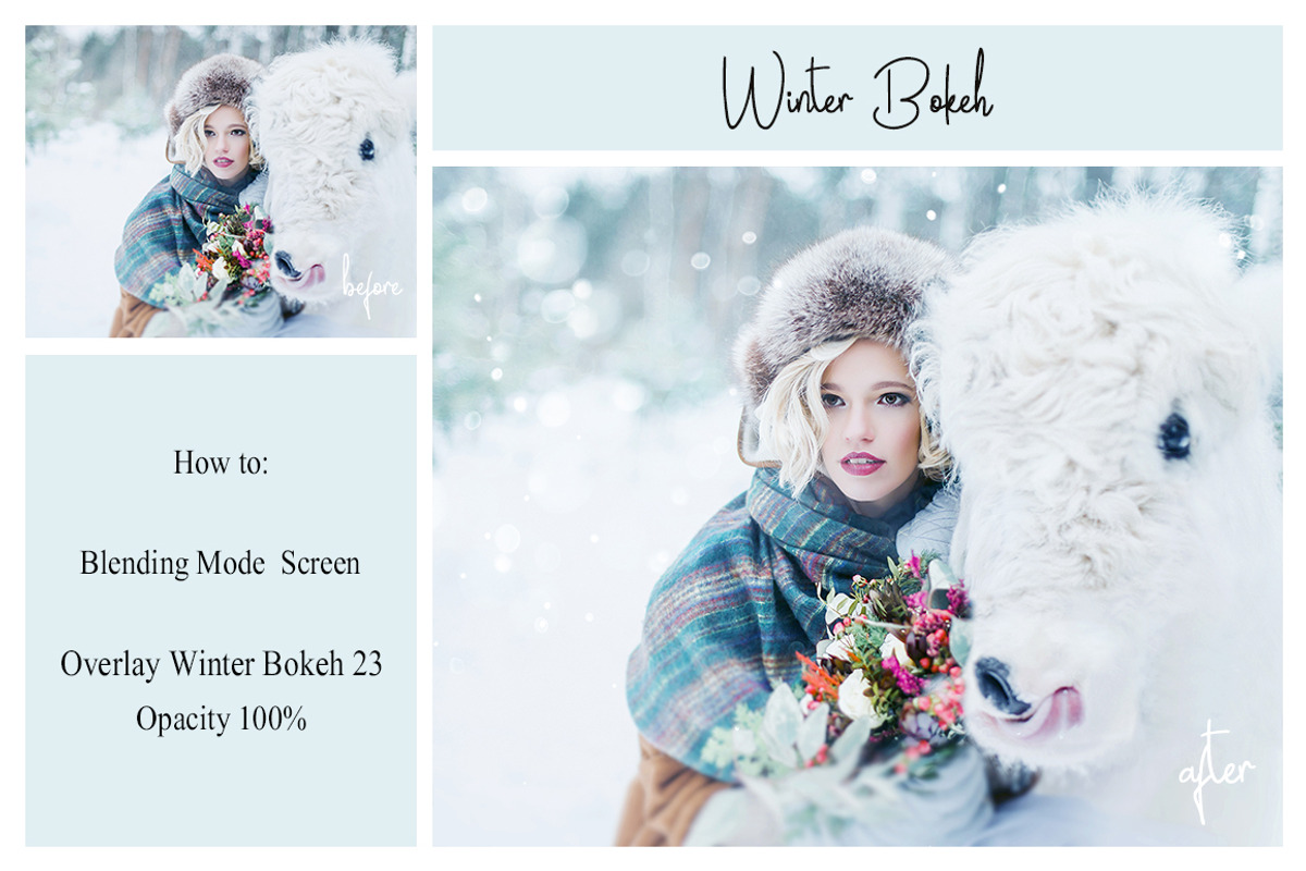 30 Winter Bokeh Overlays, a Texture Graphic by LovePhotoMoment (Photo 4 of 11)
