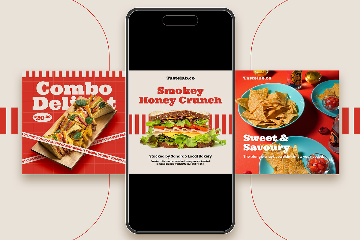 Tastelab – Modern Food Instagram Kit, a Social Media Template by Nenjo Studio (Photo 2 of 5)
