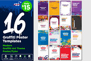 Bundle 16 Graffiti Poster Templates, a Poster Template by MEAS7 Artwork (Thumbnail 1 of 7)