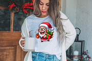 Christmas Crazy Gnome Png Clipart, a Seasonal Illustration by Craft Nest (Thumbnail 2 of 7)