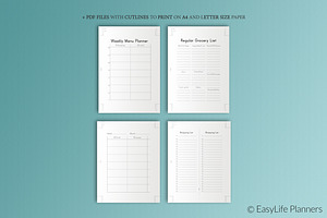 Menu Planner 7x9 Printable PDF