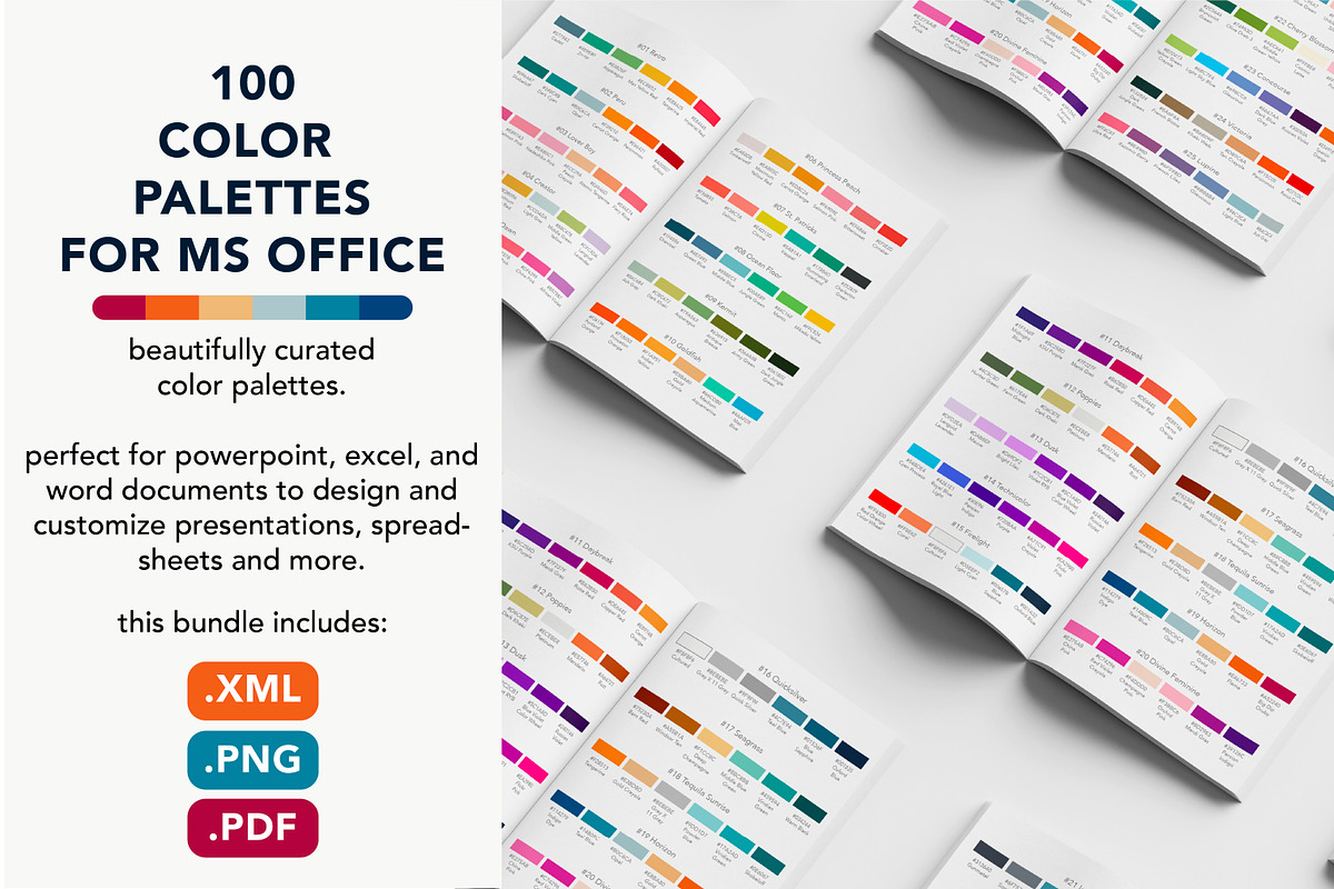100 Color Palettes For MS Office, a Palette Add-On by Ellen Carty Design (Photo 6 of 9)