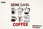 Funny Coffee Doodle PNG Bundle, an Object Graphic by GlitterCraft (Thumbnail 43 of 61)