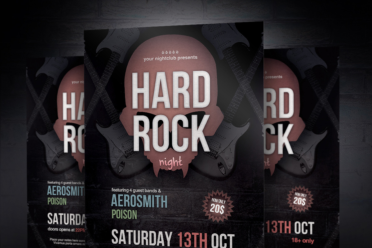 Hard Rock Night Flyer, a Flyer Template by Rafael Oliveira (Photo 1 of 3)