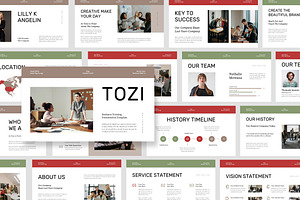 Tozi : Training Business Powerpoint, a Presentation Template by Punkl Camp
