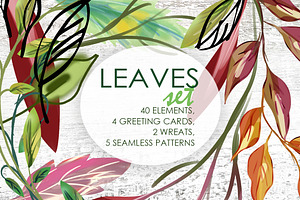 Artistic Leaves Set