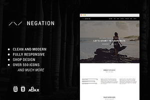 Negation - Responsive HTML5 Template