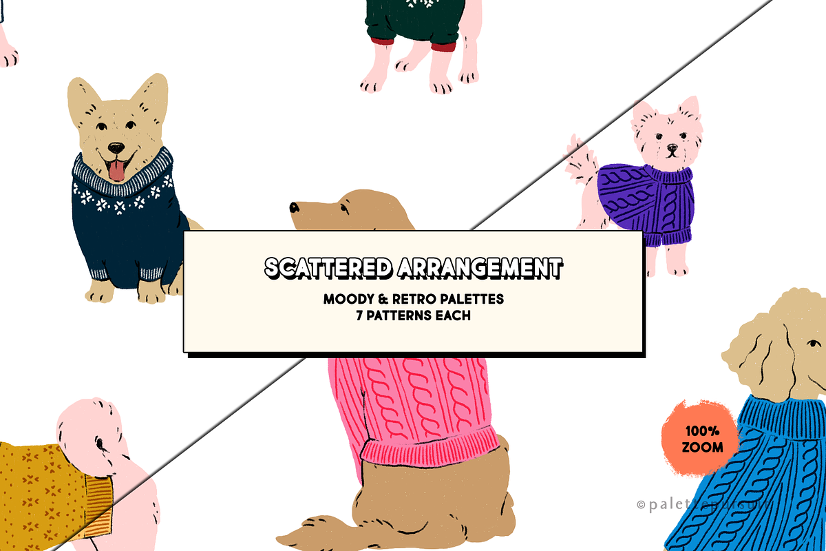 Dogs in Sweaters Seamless Patterns, a Pattern Graphic by Palette Pursuit (Photo 9 of 14)
