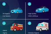 Car 3D Illustration, a Cars & Vehicle 3D Model by Vektora Studio (Thumbnail 2 of 6)