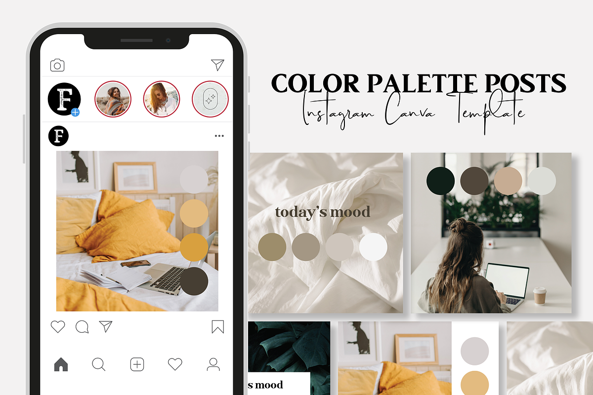 Color Palette Post CANVA Template