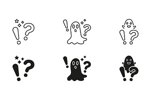 Ghost In Surprise Icons, an Object Illustration by Gentle Studio