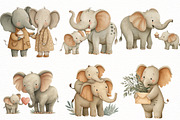 Elephant Mother's Day Elephant Clipa, an Illustration by Designworld (Thumbnail 2 of 7)