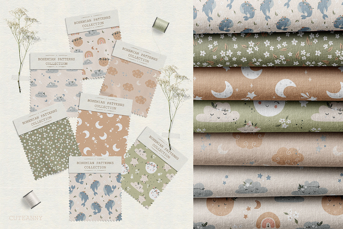 Bohemian Patterns Collection, a Pattern Graphic by Cuteanny Design (Photo 5 of 8)