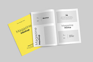Editable Open Magazine Book Mockup, a Product Mockup by graphypix