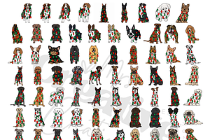 Christmas Dog Bundle Clipart, a Graphic by Mrs. Creative Creations