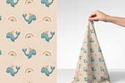 Boho Whale & Rainbow, a Pattern Graphic by tetiartline (Thumbnail 8 of 10)