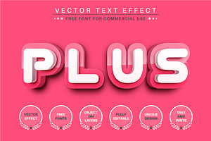 3D Pink - Editable Text Effect